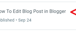 How To Edit Blog Post In Blogger In New Version