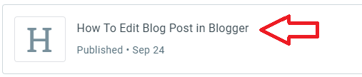 How To Edit Blog Post In Blogger In New Version