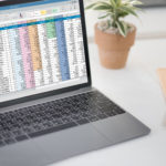 Spreadsheet Document Information Financial Startup Concept